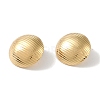Texture Half Round 304 Stainless Steel Stud Earrings for Women EJEW-L283-048G-1