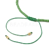 Adjustable Natural Green Aventurine & Seed Braided Bead Bracelets BJEW-JB10181-03-4