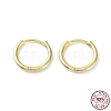 925 Sterling Silver Huggie Hoop Earrings EJEW-K258-19C-G-1