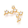 Brass Micro Pave Cubic Zirconia Pendants KK-N261-120G-G-2