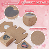 Square Kraft Paper Muffin Storage Gift Boxes CON-WH0095-95B-4
