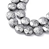Electroplated Natural Lava Rock Beads Strands G-A256-F01-01B-2