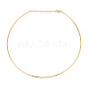 304 Stainless Steel Torques Necklaces NJEW-N061-01G-2