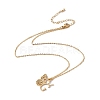Initial Letter with Butterfly Pendant Necklace NJEW-C026-01G-G-2