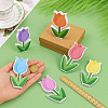 6Pcs 6 Colors Tulip PVC Display Decoration DJEW-WH0042-102-3