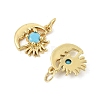 Brass Micro Pave Cubic Zirconia Pendants KK-P300-01P-2