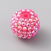 AB Color Plated Acrylic Rhinestone Beads KY-WH0001-039B-1