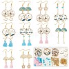 SUNNYCLUE DIY Fan Bird Flower Dangle Earring Making Kit DIY-SC0020-40-1