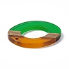 Transparent Resin & Walnut Wood Pendants RESI-M027-01B-3