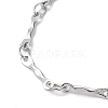 304 Stainless Steel Textured Bar Link Chain Bracelets BJEW-K226-05P-2