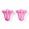 Spray Painted Transparent Glass Beads GLAA-D006-20F-3