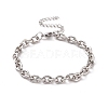 Non-Tarnish 304 Stainless Steel Cable Chain Bracelet for Men Women BJEW-E031-01P-02-1