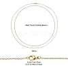 10Pcs Ion Plating(IP) 304 Stainless Steel Cable Chain Necklaces Set for Men Women MAK-YW0002-01G-5