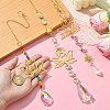 3Pcs Brass Lotus Hanging Ornaments AJEW-CJC0020-001G-4