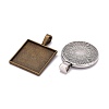 Alloy Pendant Cabochon Settings PALLOY-XCP0002-03AS-3