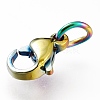Ion Plating(IP) 304 Stainless Steel Lobster Claw Clasps STAS-G240-01A-C-4