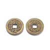 Tibetan Style Alloy Chinese Coin Pendants PALLOY-WH0060-01C-NF-2
