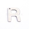 Tarnish Resistant 304 Stainless Steel Letter Charms STAS-O072-R-1