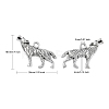 Tibetan Style Alloy Howling Wolf Pendants LS-LF1753Y-3