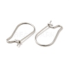 Tarnish Resistant 316 Surgical Stainless Steel Hoop Earrings Findings Kidney Ear Wires LS-STAS-E009-6-2