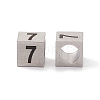 Tarnish Resistant 303 Stainless Steel European Beads STAS-G286-P07-1