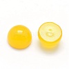 Natural Yellow Agate Cabochons G-P393-R17-10MM-2