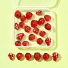 25Pcs 6 Styles Handmade Lampwork 3D Strawberry Beads LAMP-FS0001-19-6