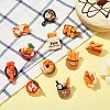 12Pcs 12 Styles Bread Themed Resin Pins JEWB-CJ0003-09-5
