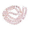 Electroplate Transparent Glass Beads Strands EGLA-N002-27-C01-2