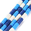Fixed 3 Color Handmade Polymer Clay Bead Strands CLAY-S096-029H-1