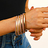 8Pcs Alloy Bangle Set for Women WG160B4-01-1