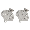 304 Stainless Steel Stud Earring Findings STAS-Z175-02P-02-1