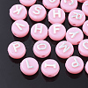 Plating Opaque Acrylic Beads MACR-T032-02F-1