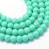 Baking Paint Glass Round Bead Strands DGLA-Q020-8mm-18-1