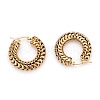304 Stainless Steel Mesh Hoop Earrings EJEW-O096-06A-G-1