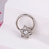 316L Stainless Steel Micro Pave Cubic Zirconia Hoop Nose Rings WG5D603-16-1