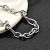 304 Stainless Steel Figaro Chains Bracelets for Men Women BJEW-R021-07P-3