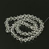 Half-Handmade Transparent Glass Beads Strands X-GB6mmC01-2