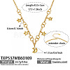 316L Surgical Stainless Steel Moon and Star Pendant Necklaces for Women WGEC730-01-1