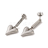 304 Stainless Steel Inlay Rhinestone Stud Earrings for Women EJEW-M024-06C-P-2