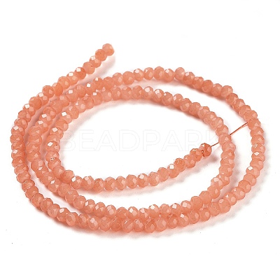 Baking Paint Imitation Jade Glass Bead Strands DGLA-A034-J8MM-A34-1