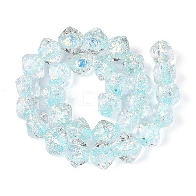 Handmade Foil Glass Beads Strands FOIL-N033-01C-1
