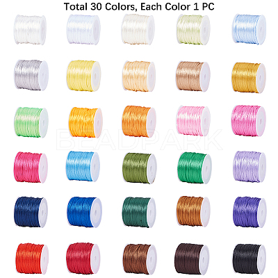 Nylon Satin Rattail Cord NWIR-PH0001-41-WH-1