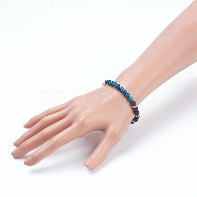 Natural Apatite Stretch Bracelets BJEW-JB03739-03-1