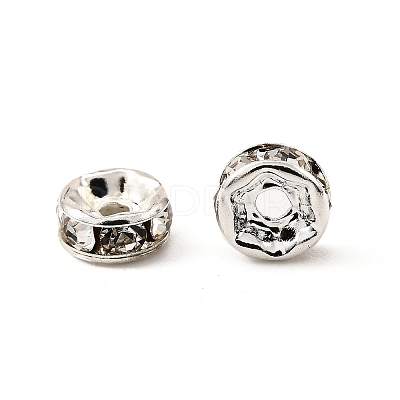 Brass Rhinestone Spacer Beads X-RB-A014-Z6mm-01S-1
