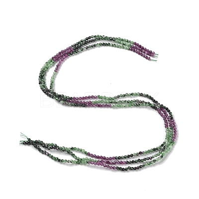 Gradient Color Natural Ruby in Zoisite Beads Strands G-D080-A03-1