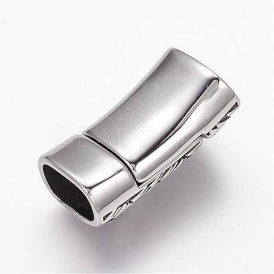 304 Stainless Steel Magnetic Clasps with Glue-in Ends STAS-K122-03-1