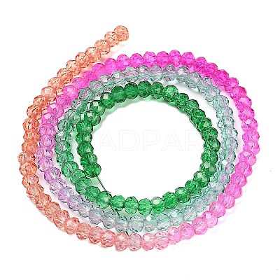 Transparent Painted Glass Beads Strands X1-DGLA-A034-T1mm-A03-1