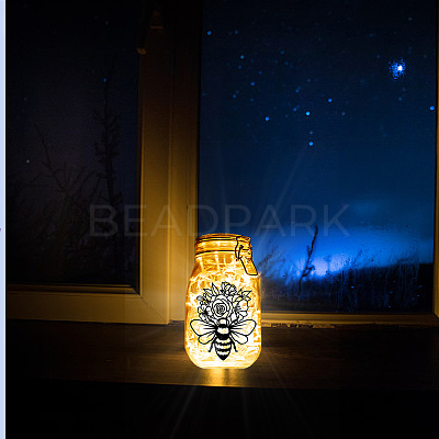 PVC Lamp Film for DIY Colorful Light Hanging Lamp Frosted Glass Jar DIY-WH0408-004-1