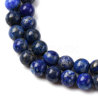 Natural Lapis Lazuli Bead Strands G-G953-03-6mm-1